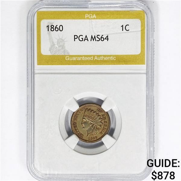 1860 Indian Head Cent PGA MS64