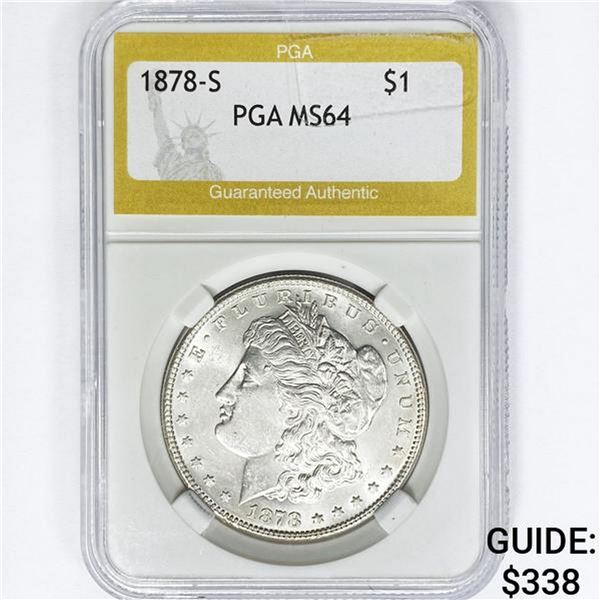 1878-S Morgan Silver Dollar PGA MS64