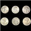 Image 1 : (6) Walking Half Dollars (1941-S, (2) 1941-D, 1943