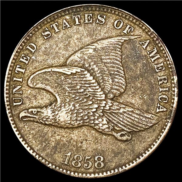 1858 Flying Eagle Cent NEARLY UNCIRCULATED