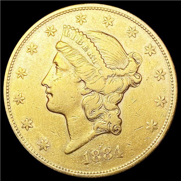 1884-S $20 Gold Double Eagle CLOSELY UNCIRCULATED