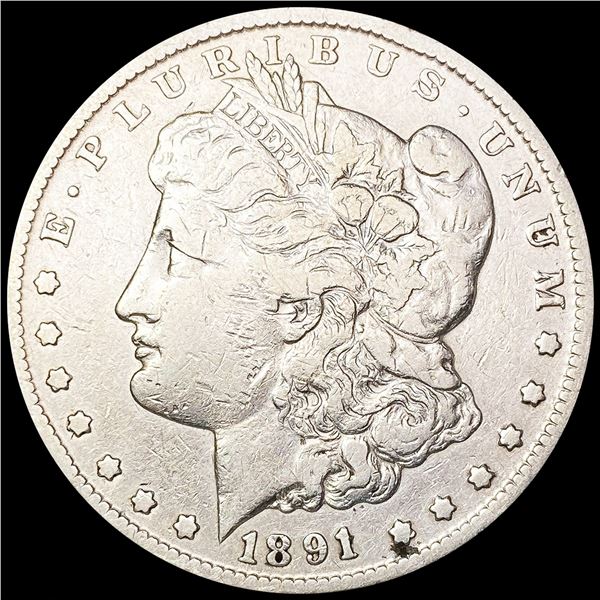 1891-CC Morgan Silver Dollar LIGHTLY CIRCULATED