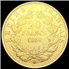 Image 2 : 1859-A France .1867oz Gold 20 Francs CLOSELY UNCIR