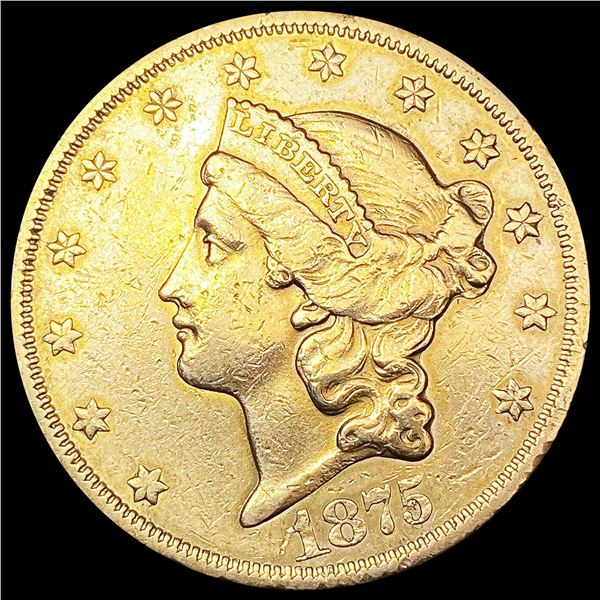 1875-S $20 Gold Double Eagle CLOSELY UNCIRCULATED
