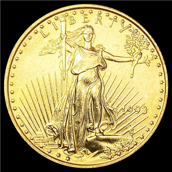 1993 US 1/4oz Gold $10 Eagle GEM BU