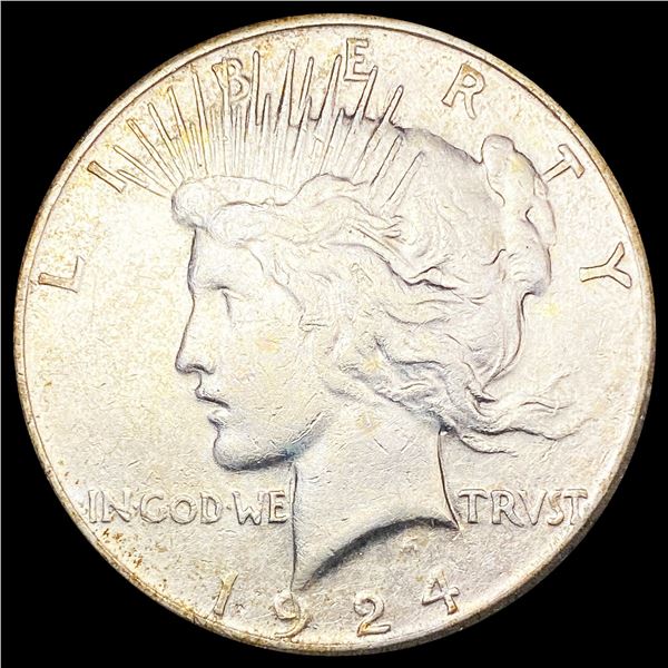 1924-S Silver Peace Dollar NEARLY UNCIRCULATED
