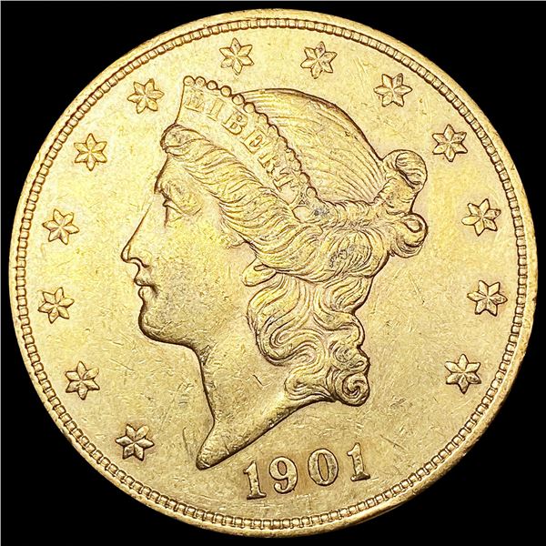 1901 $20 Gold Double Eagle CLOSELY UNCIRCULATED
