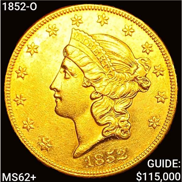 1852-O $20 Gold Double Eagle SUPERB GEM BU