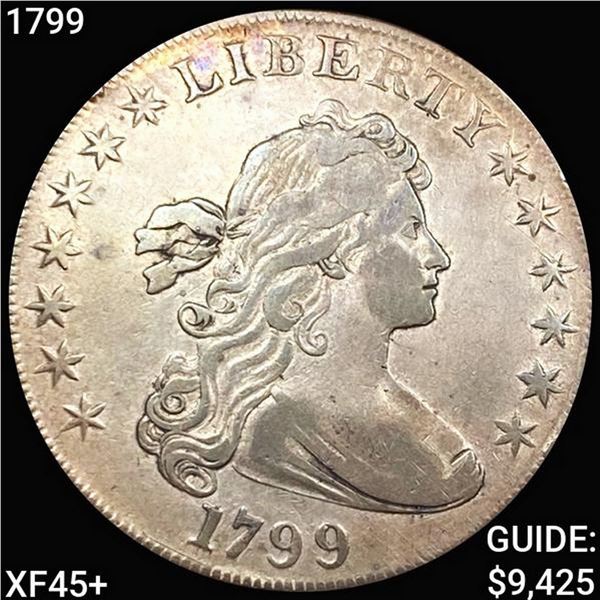 1799 1799 Draped Bust Silver Dollar LIGHTLY CIRC U