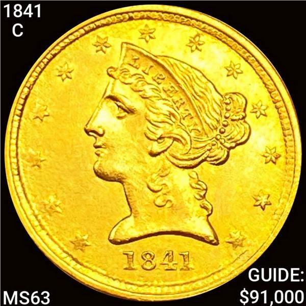 1841 $5 Gold Half Eagle UNCIRCULATED