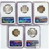 Image 2 : 1949 D-1962D SET(5) 3 WA, 2 F NGC MS 3 25C, 2 50C