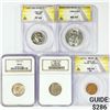 Image 1 : 1938-1972 SET (5) 1 1C,2 5C,1 25C,1 50C NGC,ANACS