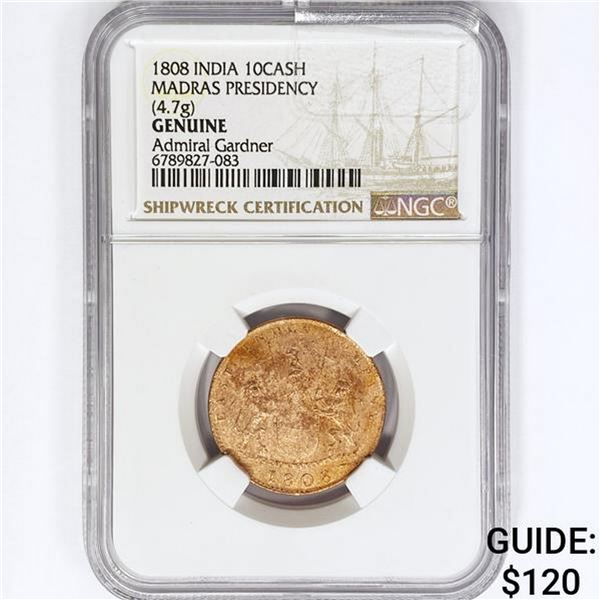 1808 10 Cash 4.7g India NGC