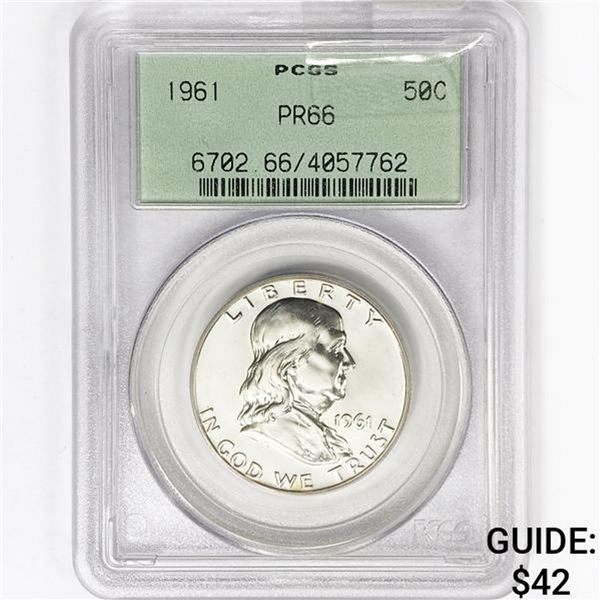 1961 Franklin Half Dollar PCGS PR66