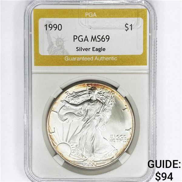 1990 American Silver Eagle PGA MS69