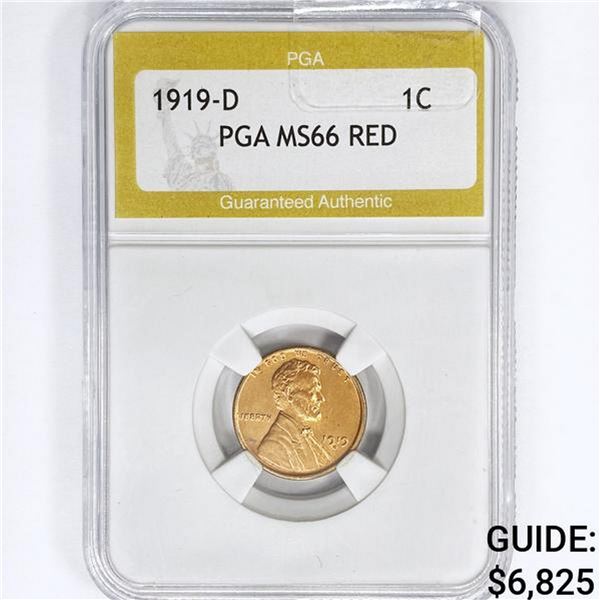 1919-D Wheat Cent PGA MS66 RED