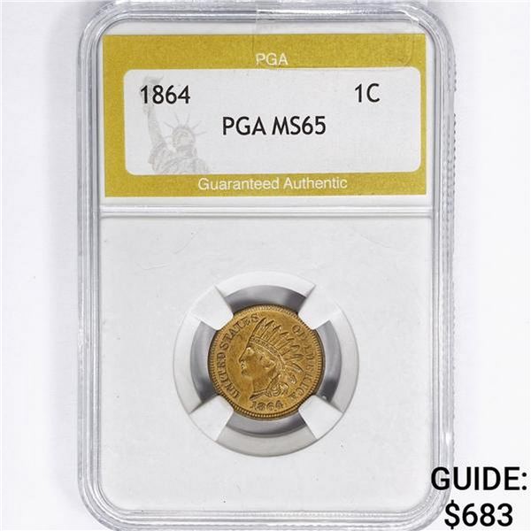 1864 Indian Head Cent PGA MS65