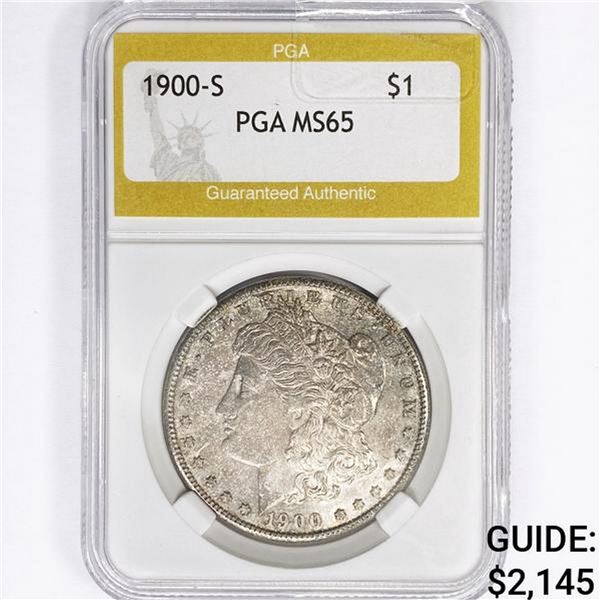 1900-S Morgan Silver Dollar PGA MS65