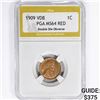 Image 1 : 1909 VDB Wheat Cent PGA MS64 DDO RED