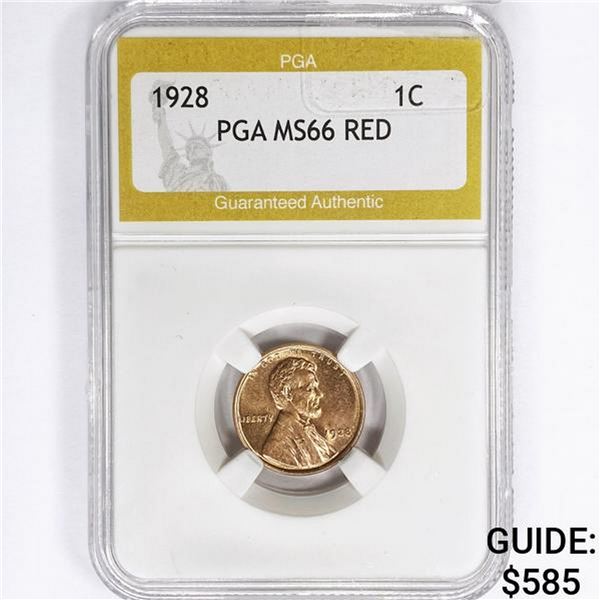 1928 Wheat Cent PGA MS66 RED