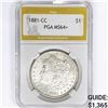 Image 1 : 1881-CC Morgan Silver Dollar PGA MS64+