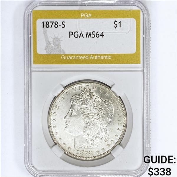 1878-S Morgan Silver Dollar PGA MS64