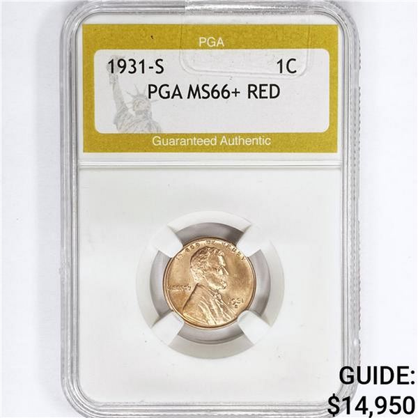 1931-S Wheat Cent PGA MS66+ RED