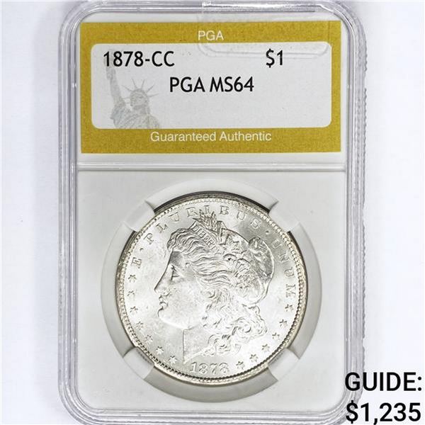 1878-CC Morgan Silver Dollar PGA MS64