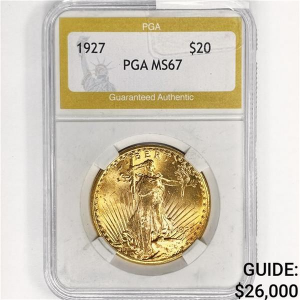 1927 $20 Gold Double Eagle PGA MS67