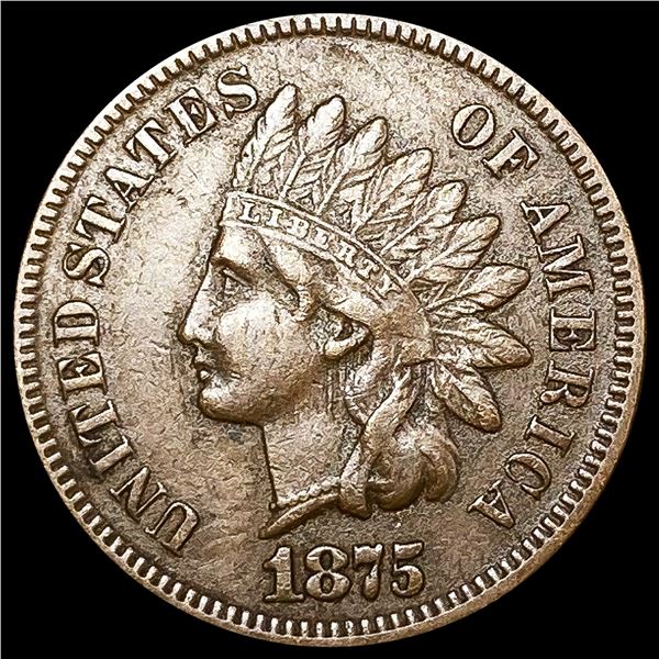1875 Indian Head Cent CLOSELY UNCIRCULATED