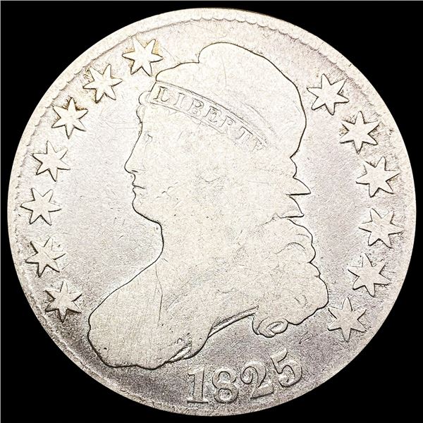 1825 Capped Bust Half Dollar NICELY CIRCULATED