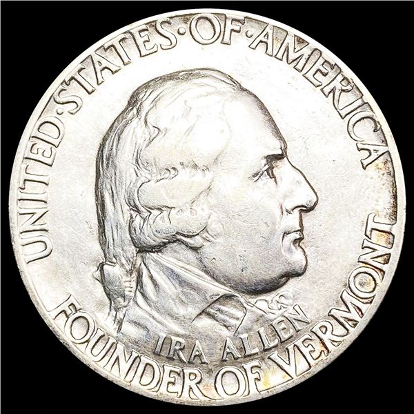 1927 Vermont Half Dollar NEARLY UNCIRCULATED