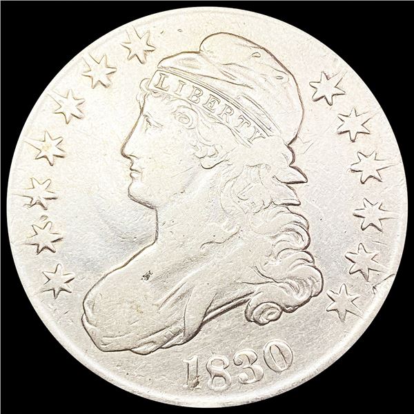 1830 Capped Bust Half Dollar NEARLY UNCIRCULATED