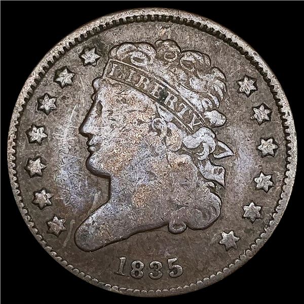 1835 Classic Head Half Cent NICELY CIRCULATED