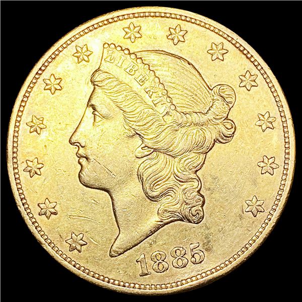 1885-S $20 Gold Double Eagle CLOSELY UNCIRCULATED