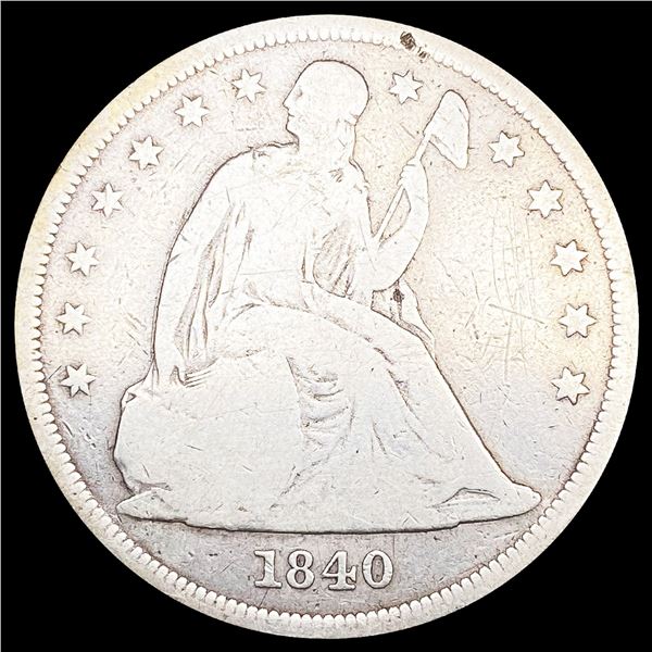 1840 Seated Liberty Dollar NICELY CIRCULATED