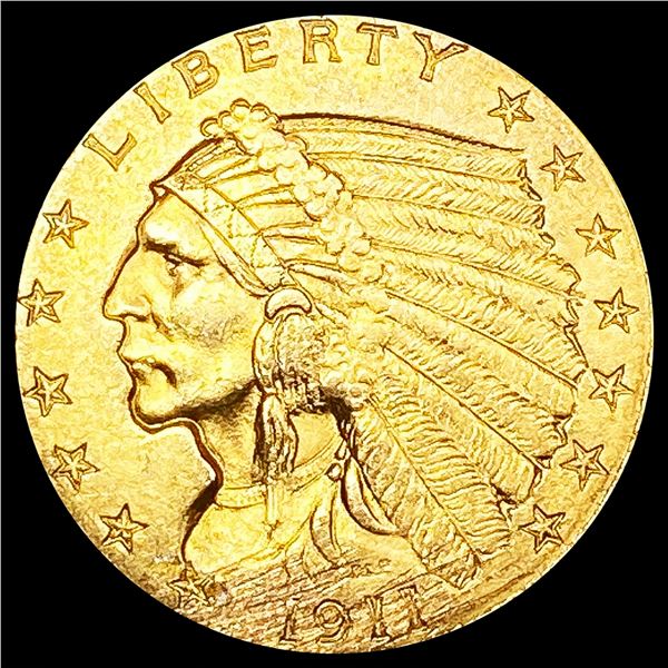 1911 $2.50 Gold Quarter Eagle UNCIRCULATED