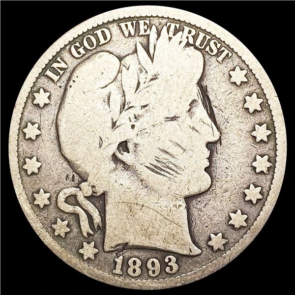 1893-S Barber Half Dollar NICELY CIRCULATED