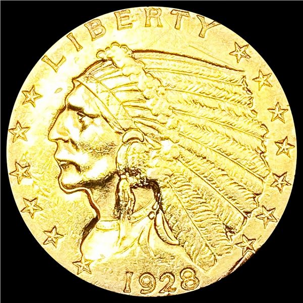 1928 $2.50 Gold Quarter Eagle CLOSELY UNCIRCULATED