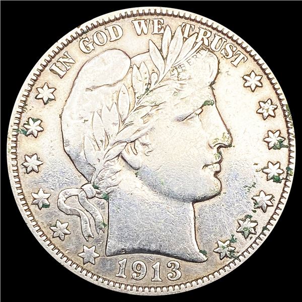 1913-D Barber Half Dollar LIGHTLY CIRCULATED