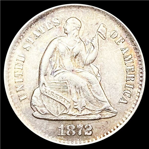 1872-S Seated Liberty Half Dime CLOSELY UNCIRCULAT