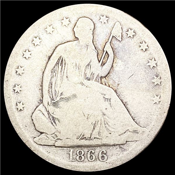 1866-S Seated Liberty Half Dollar NICELY CIRCULATE
