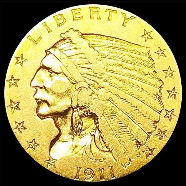 1911 $2.50 Gold Quarter Eagle CLOSELY UNCIRCULATED