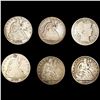 Image 1 : (6) Varied US Half Dollars (1869, 1872, 1873, (2)