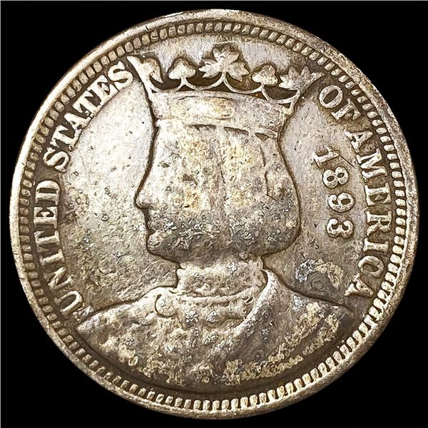 1893 Isabella Silver Quarter LIGHTLY CIRCULATED
