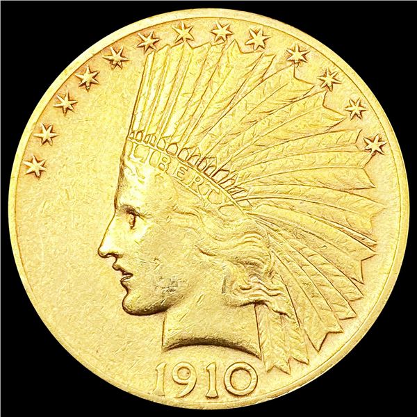 1910-S $10 Gold Eagle NEARLY UNCIRCULATED