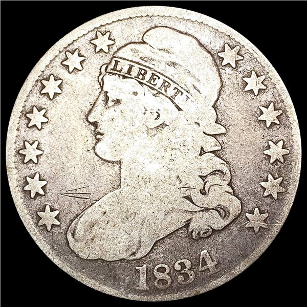 1834 Capped Bust Half Dollar NICELY CIRCULATED