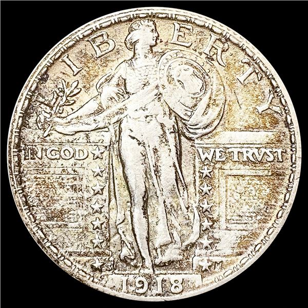 1918-S Standing Liberty Quarter NICELY CIRCULATED