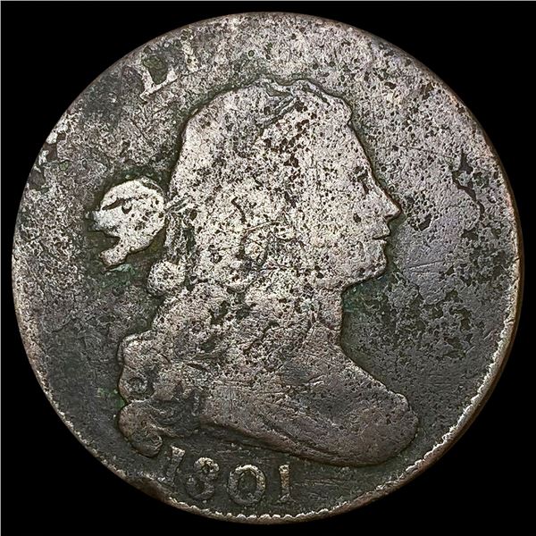 1801 3 Errors Rev Large Cent NICELY CIRCULATED