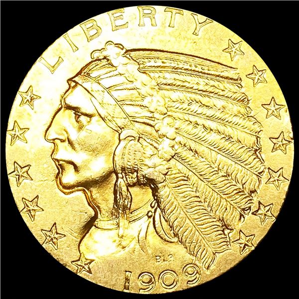 1909-D $5 Gold Half Eagle UNCIRCULATED